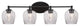 Capri 4-Light Bath Bar, Matte Black/Smoke Bubble