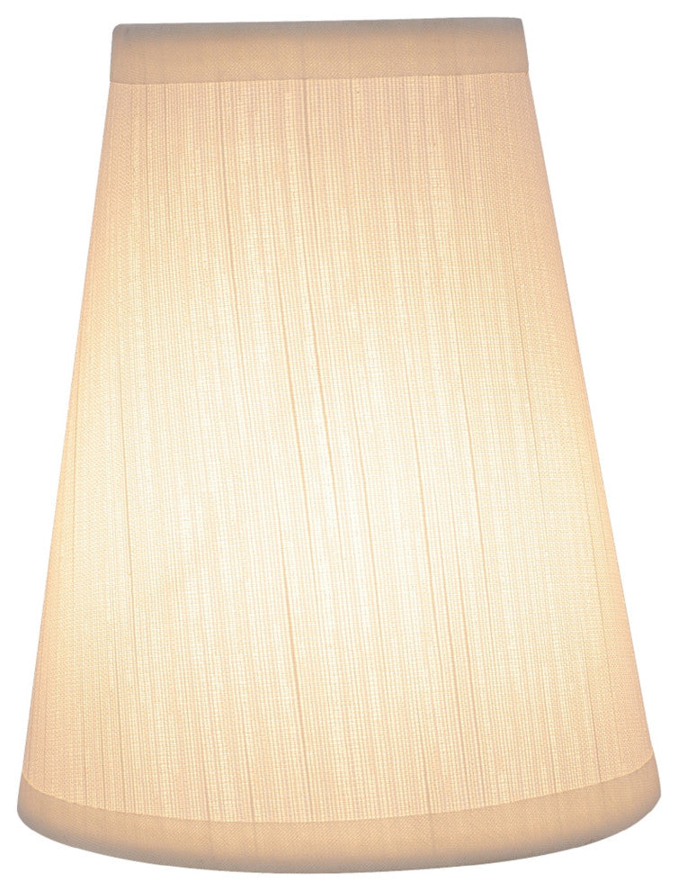 32004-5 Hardback Empire Chandelier Clip On Lamp Shade Off White 2 1/2"x4"x5"