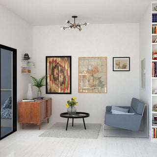 Orbit 30" 9L Semi-Flush Mount Muted Brass and Oil Rubbed Bronze