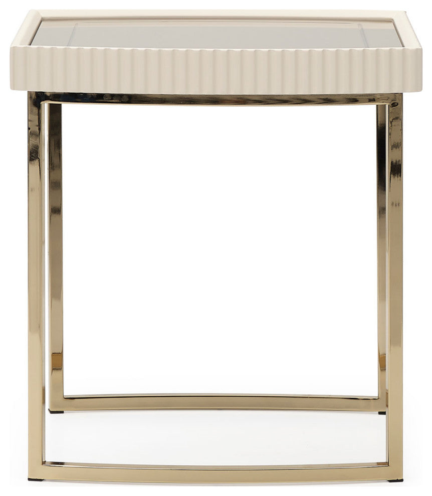 Lisbon Side Table, Silken Matte Cream