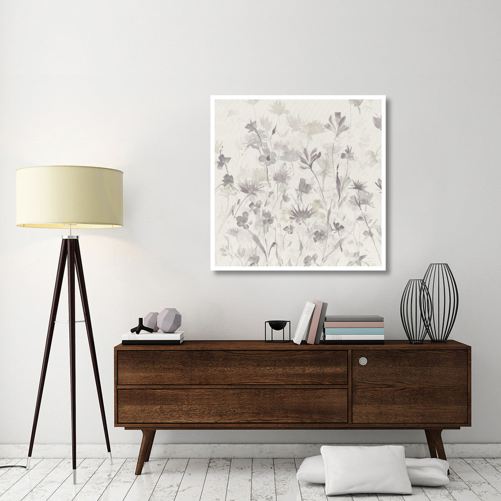 "Garden Shadows IV Purple Grey" Digital Paper Print by Avery Tillmon, 42"x42"