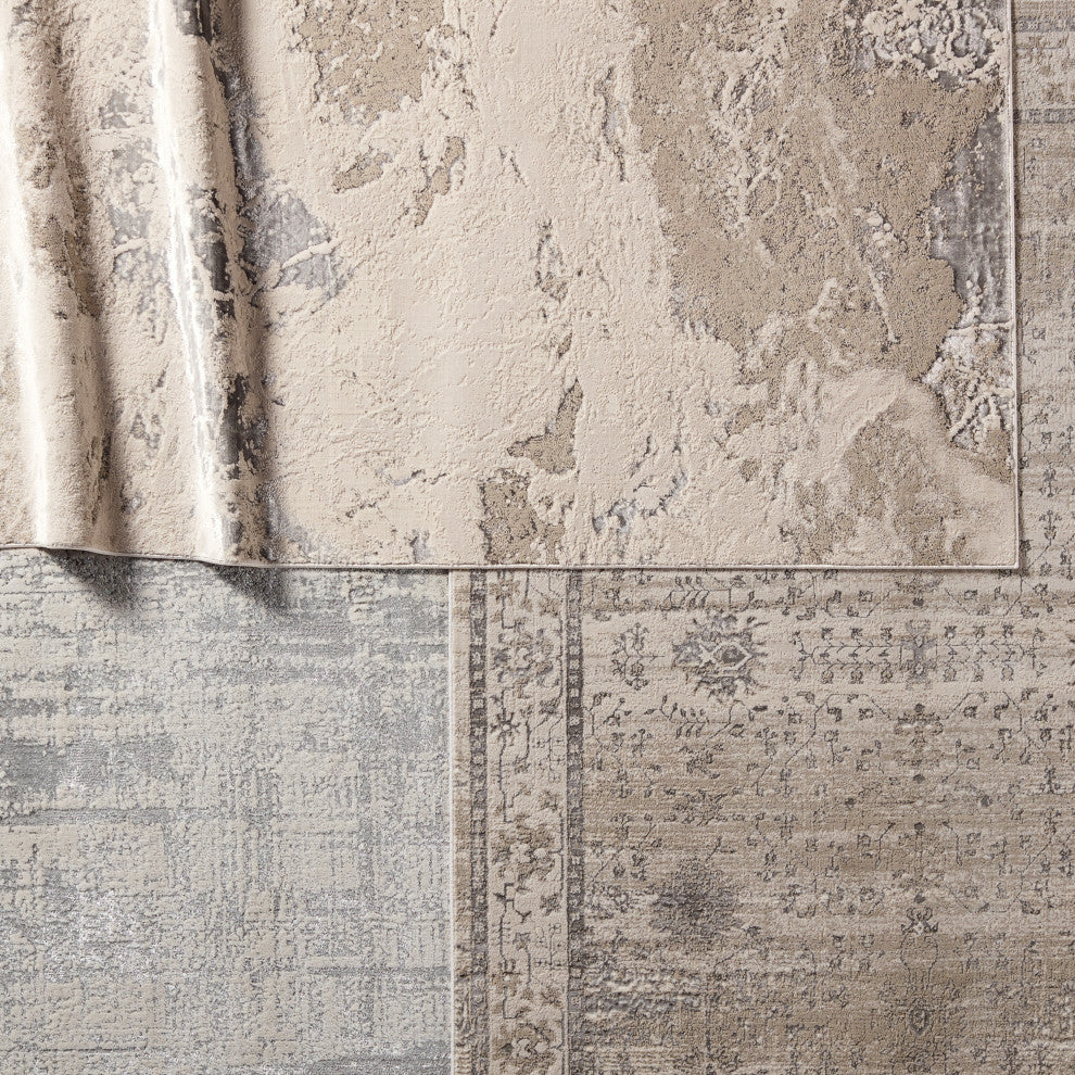 Jaipur Living Cisco Abstract Light Gray/ Silver Area Rug, 8' Rnd