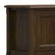 Burlington Solid Wood 72" Low TV Media Stand, Mahogany Brown
