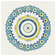 "Lakai Circle II Blue and Yellow" Paper Print by Kathrine Lovell, 26"x26"