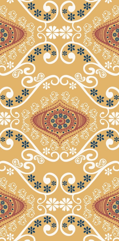 Illuminate Geometric Print Bath Towel, Gold