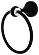 Pacific Grove Towel Ring with Twisted Accents, Matte Black