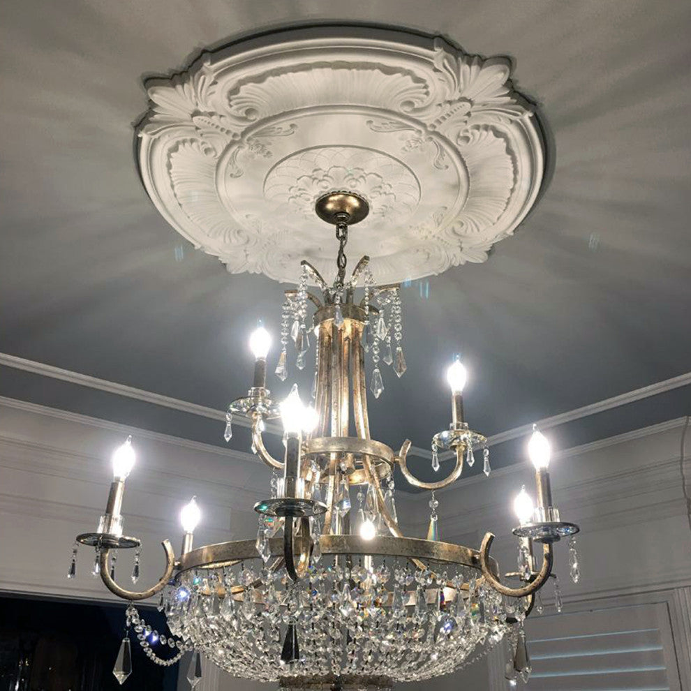 35 1/8"OD x 3 7/8"ID x 2 1/2"P Viceroy Ceiling Medallion
