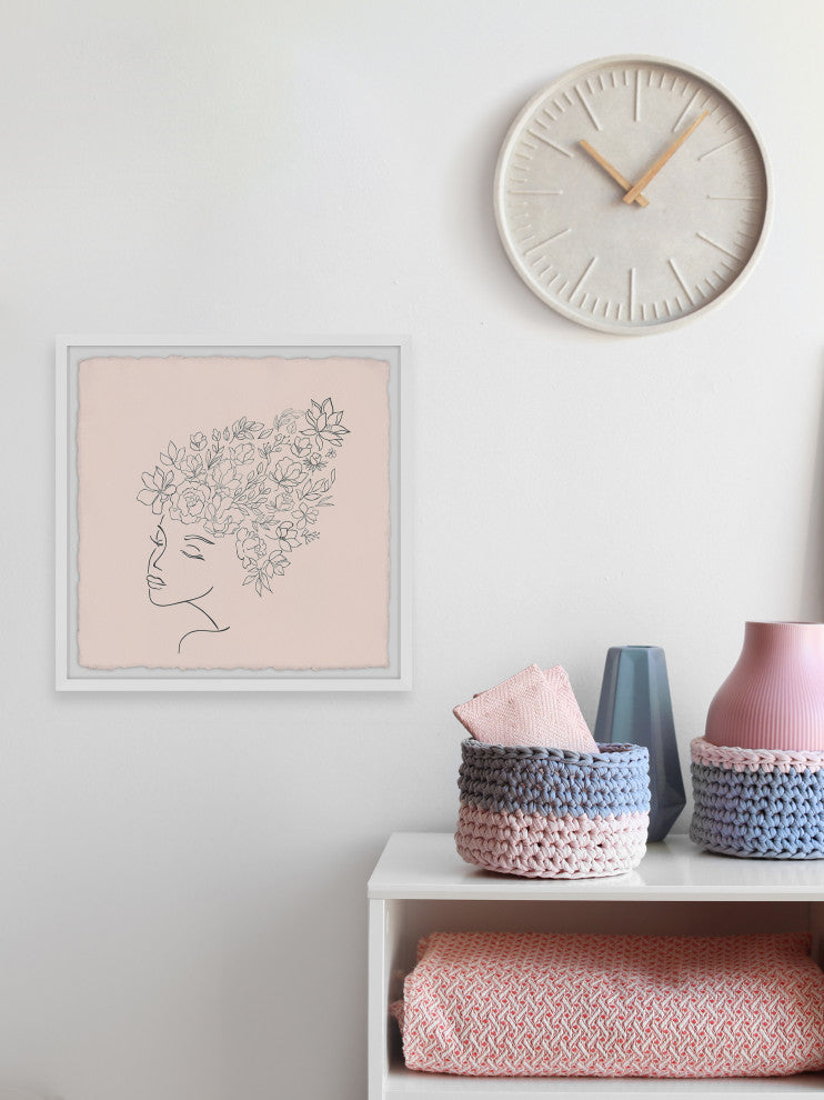 "Mystery Lady" Framed Painting Print, 18x18