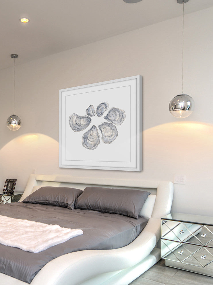 Marmont Hill, "Oysters" by Thimble Sparrow Framed Painting Print, 18x18