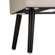 19.69"L Velvet Upholstered Storage Stool, Seashell White