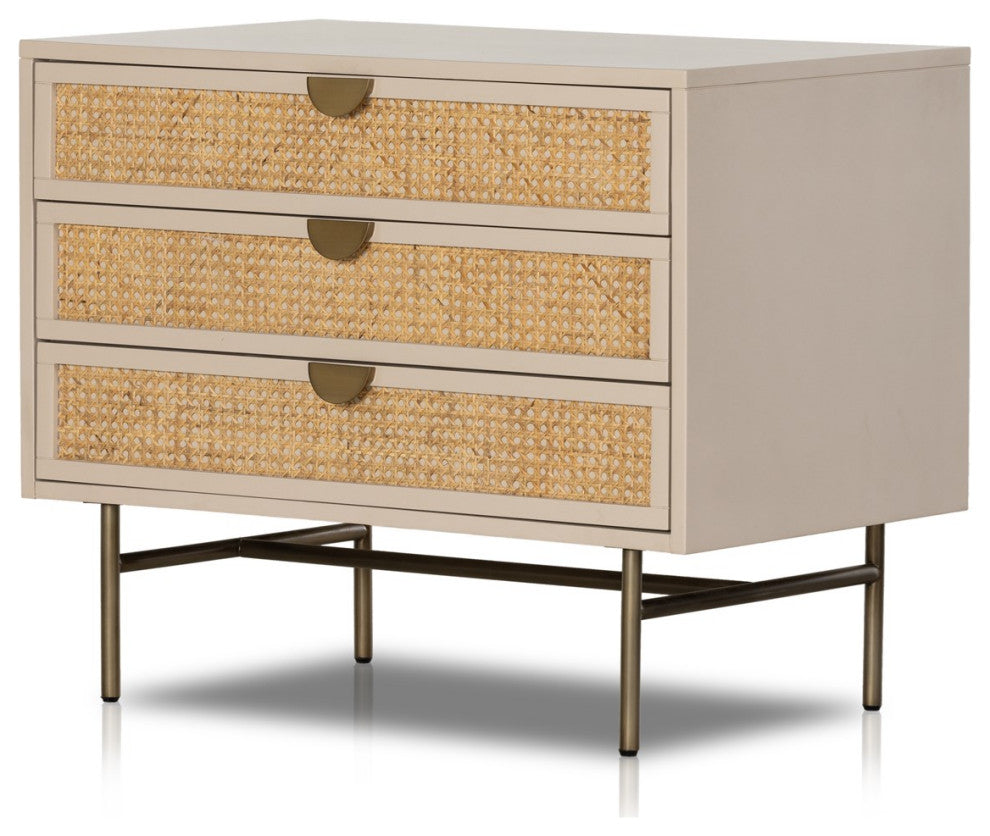 Luella Large Nightstand-Matte Alabaster