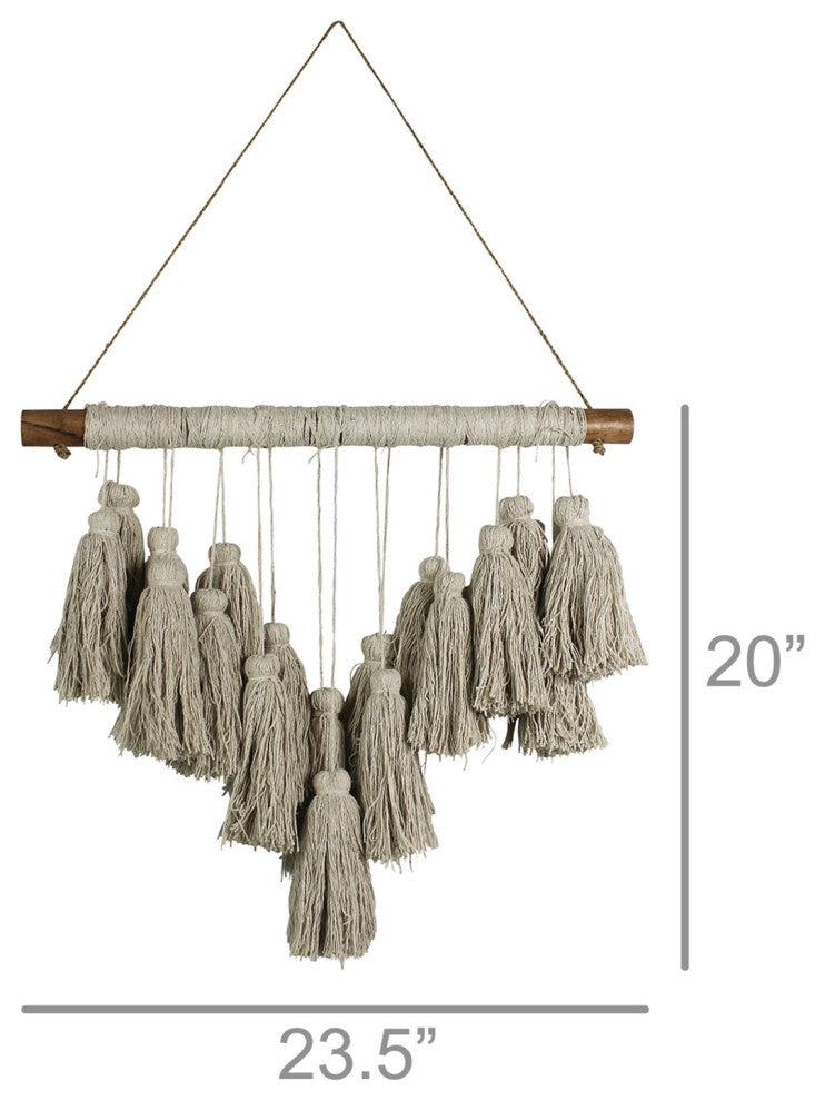 Beige Tassel Bohemian Wall Hanging
