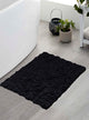 Bellflower Bath Rug, 17"x24", Black