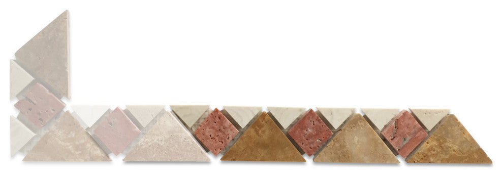 Marble Mosaic Border Listello Tile Chloe Gold 1.6x7.9 Polished Accent, 1 piece