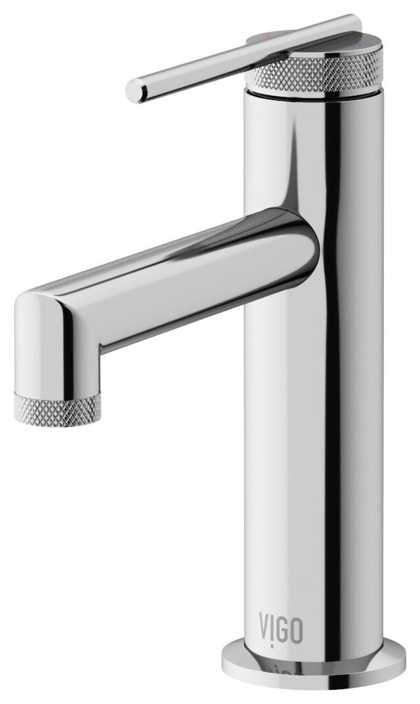 VIGO Sterling 7" H Single Handle Single Hole Bathroom Faucet, Chrome, Without Extras