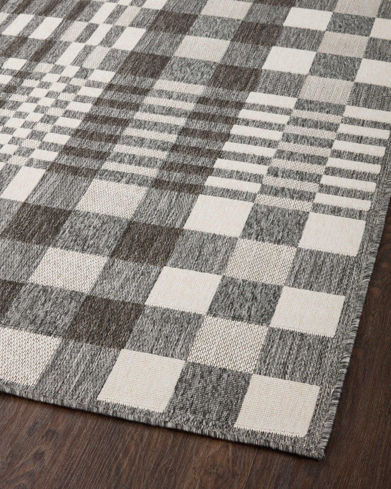 Loloi II In/Out Rainier Area Rug, Ivory / Pebble, 7'-10" X 10'-10"