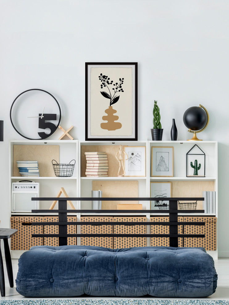 "Layered Vase" Framed Painting Print, 12x18