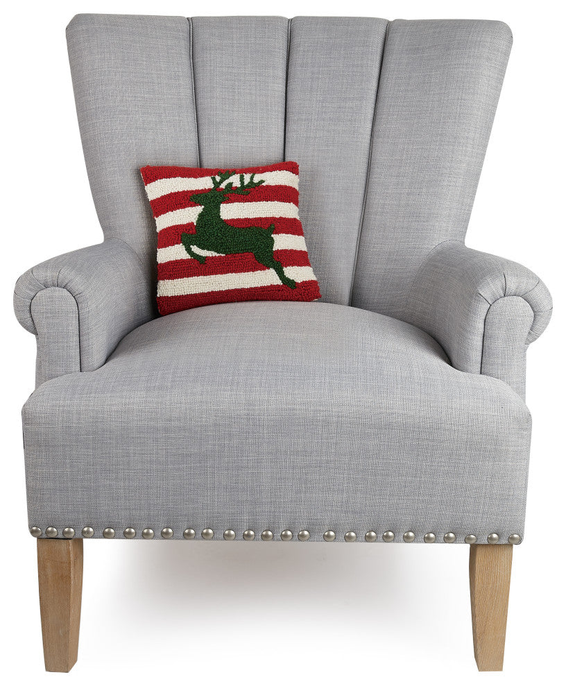 Reindeer Stripes Hook Pillow