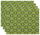 18"x14" Square Pop, Geometric Print Placemat, Green, Set of 4