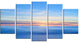 "Corsica Island Sunset View Italy" Seashore Wall Art, 5 Panels, 60"x32"