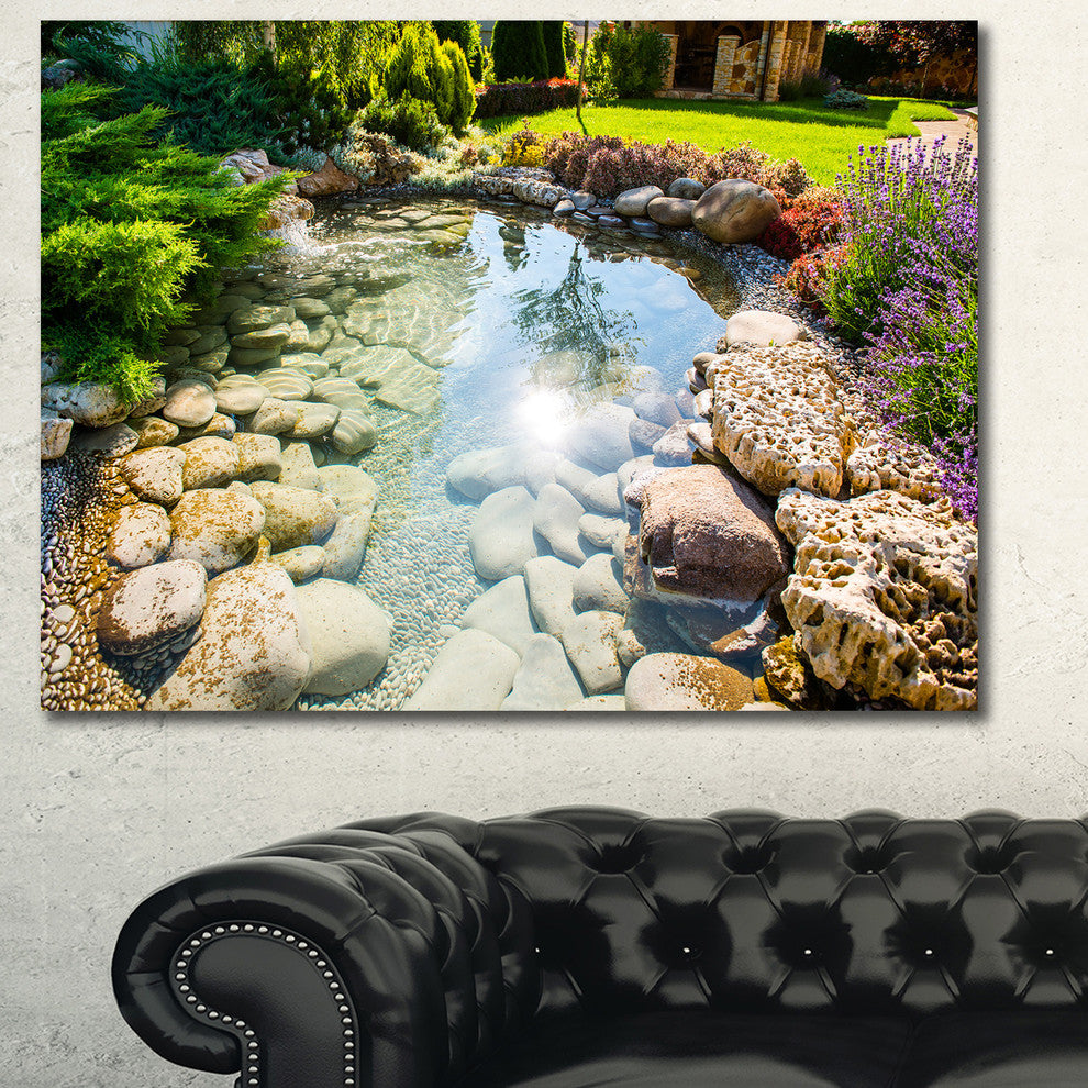 Stream in Rocky Landscape, Landscape Canvas Art Print, 60x40