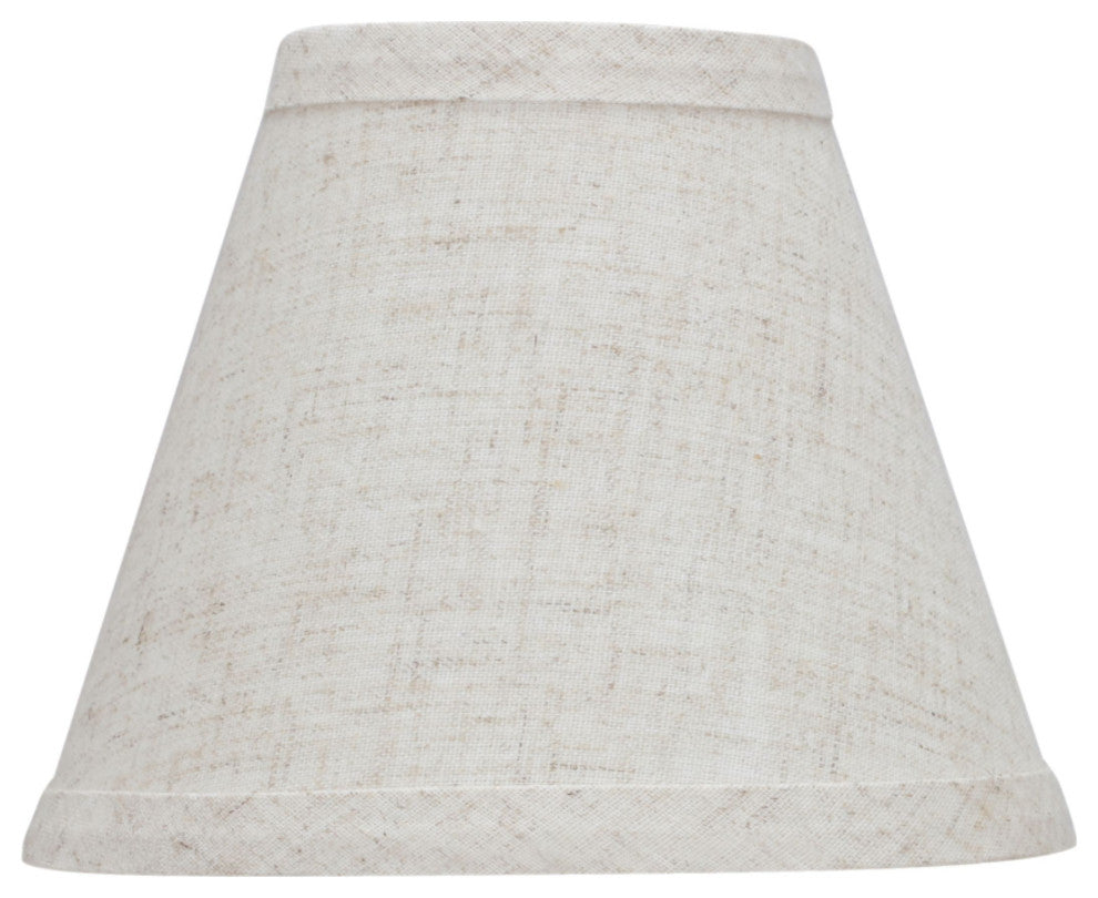 32106-5 Small Hardback Empire Chandelier Clip On Lamp Shade Flaxen 3"x6"x5"