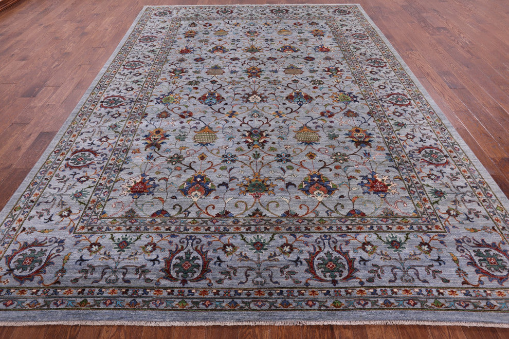 Persian Tabriz Handmade Wool Rug 8' 11" X 12' 5" Q8218