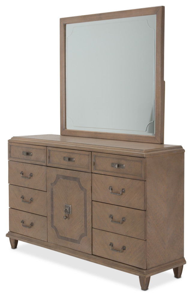 Tangier Coast Dresser With Mirror, Desert Sand