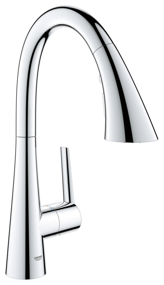 Grohe 30 368 2 Zedra 1.75 GPM 1 Hole Pull Down Bar Faucet - Starlight Chrome