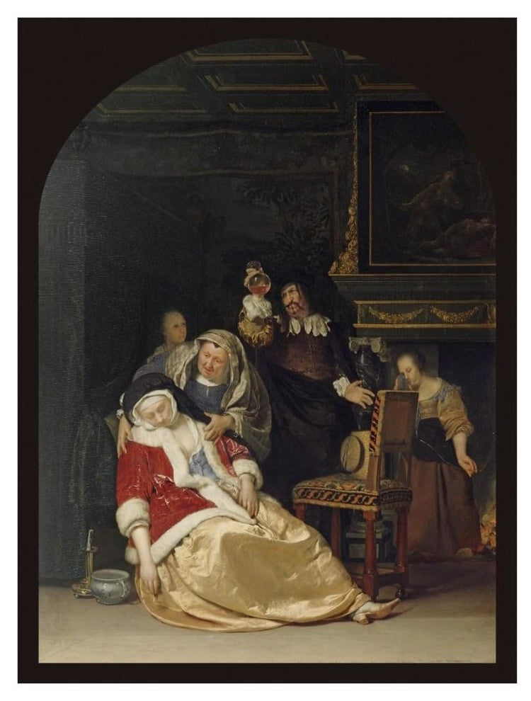 "The Doctor's Visit" Digital Paper Print by Frans van Mieris, 26"x34"