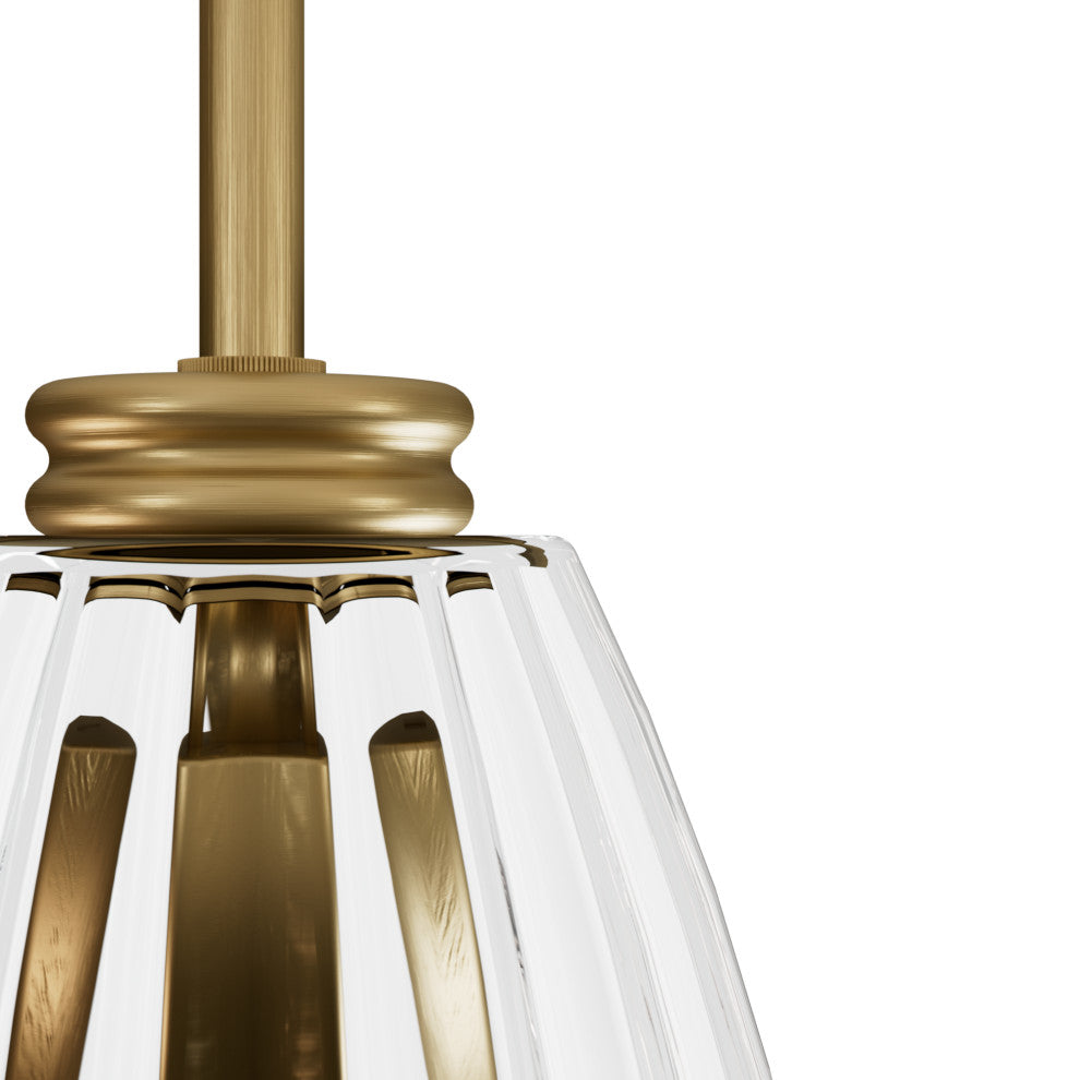 Rossmoor Luxe Gold With Clear Glass 1 Light Pendant
