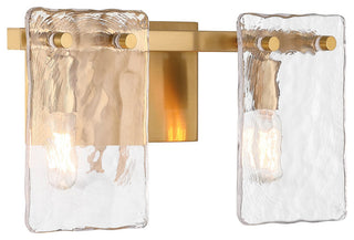 Genry 2-Light Bathroom Vanity Light, Warm Brass