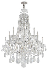 Crystorama 1110PBCLMWP Ten Light Chandelier Traditional Crystal Brass