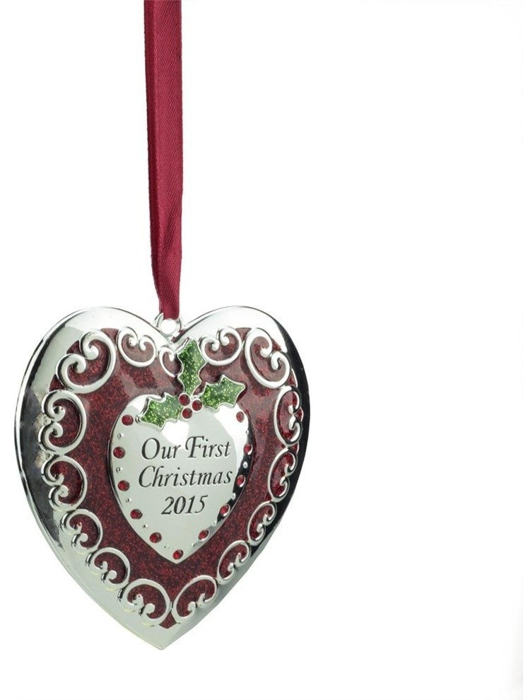 3.25" Regal "Our First Christmas 2015" Ornament Crystals