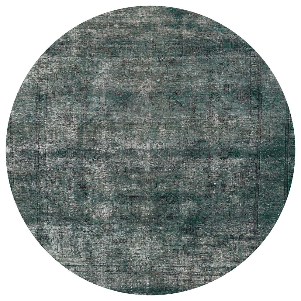 Ahgly Company Indoor Round Mid-Century Modern Area Rugs, 3' Round