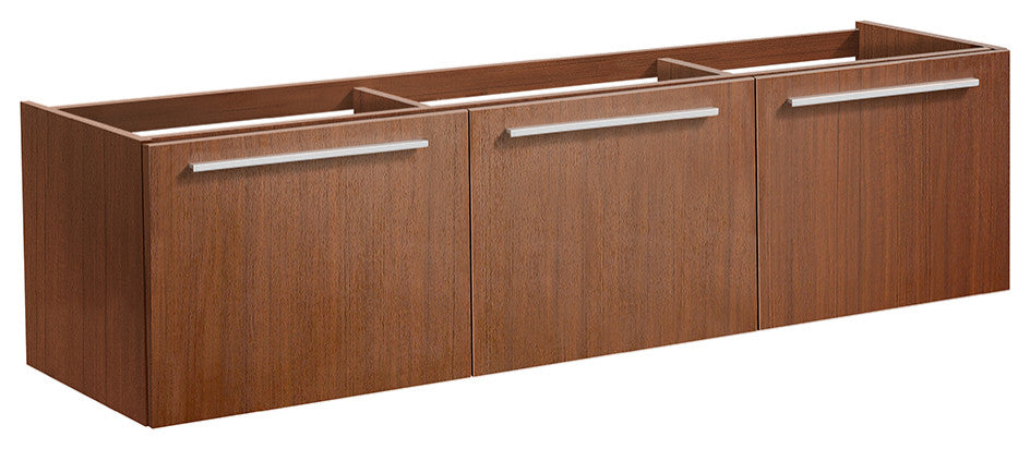 Fresca Vista 60" Teak Wall Hung Single Sink Cabinet