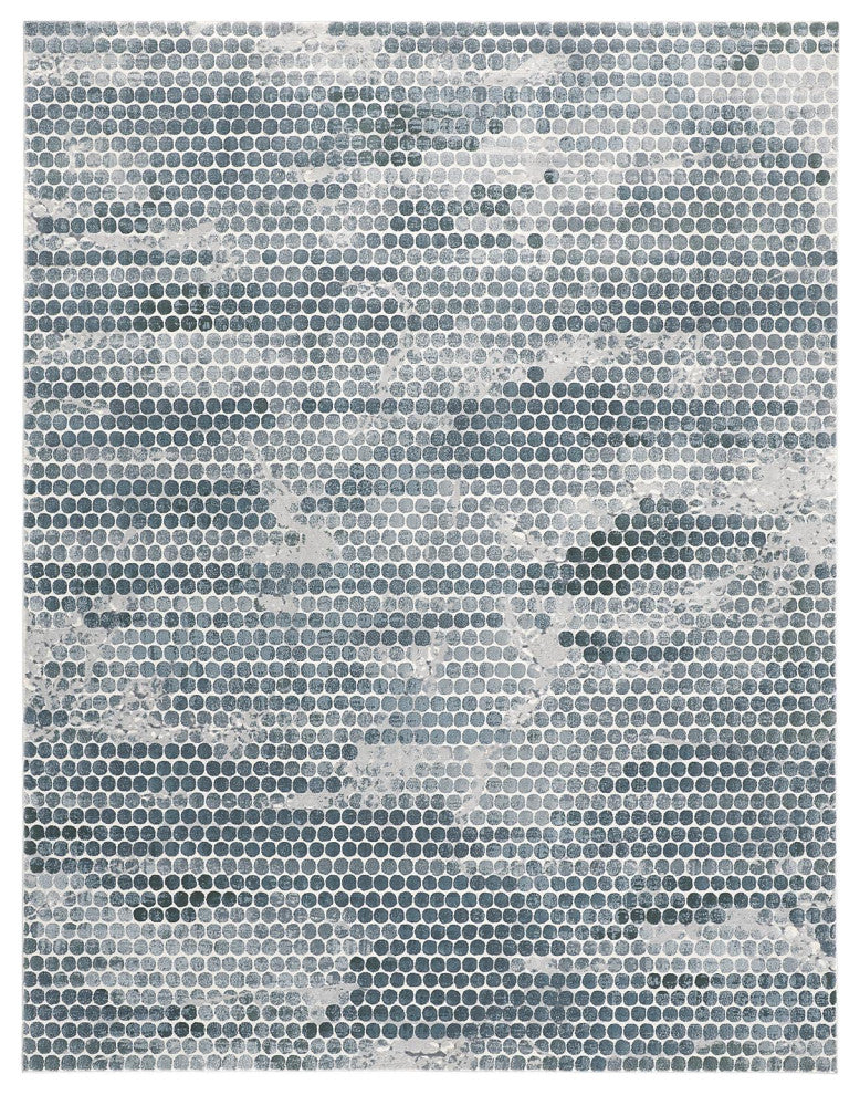 Weave & Wander Halton Blue/Silver 2'x3' Power Loomed Area Rug