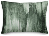 Green Painted Abstract 14x20 Indoor/Outdoor Pillow