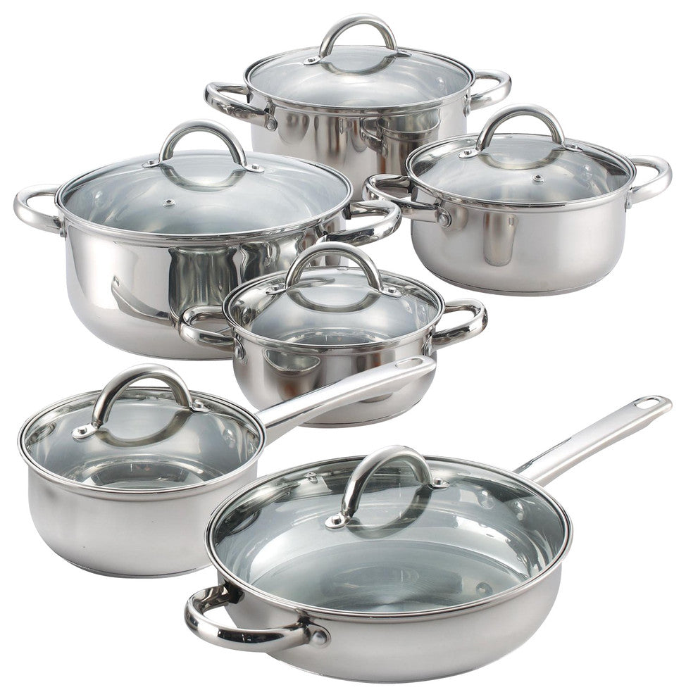 Cook N Home 12-Piece Stainless Steel Set, NC-00250
