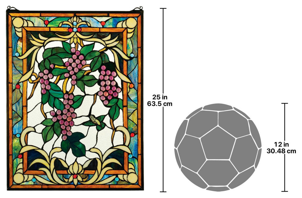 Grape Vineyard Stained Glass Window