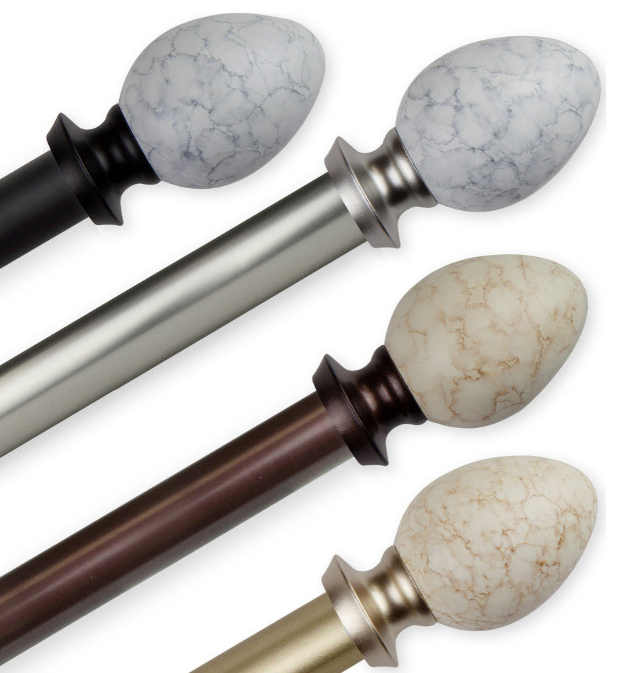 Afra 1" Curtain Rod, Satin Nickel, 120-170"