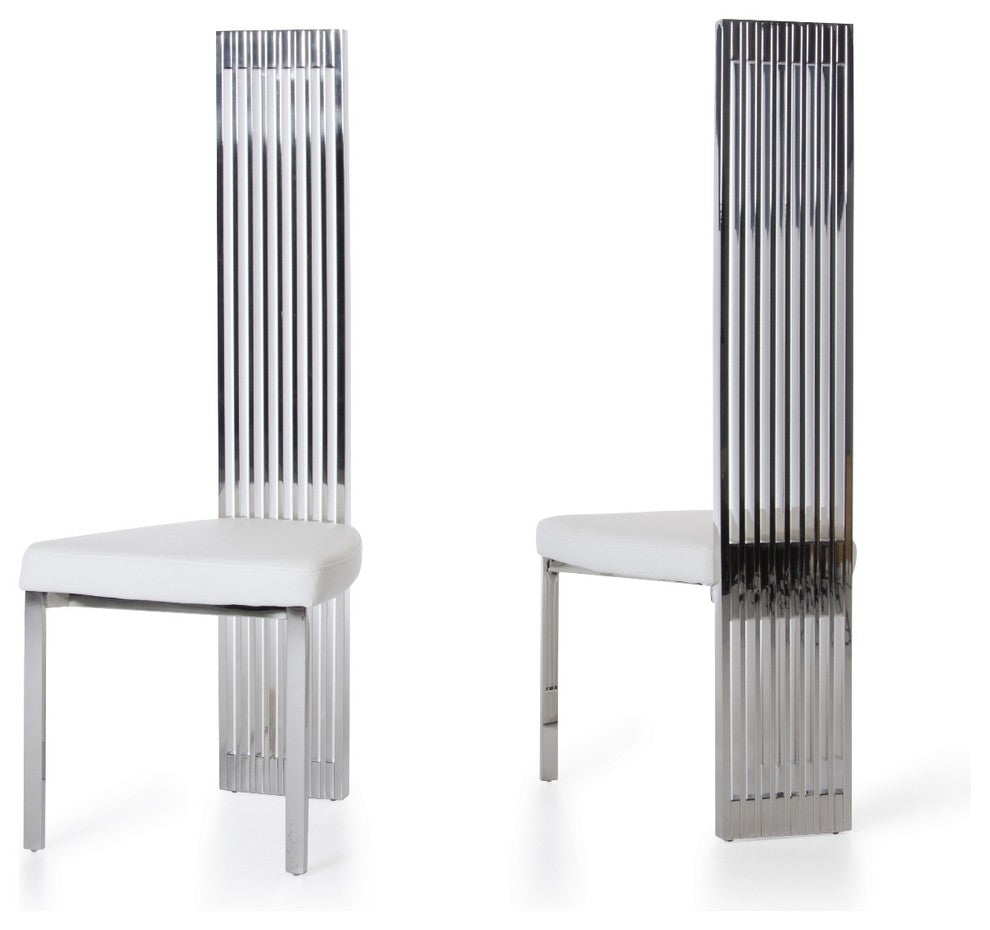 Millennium Dining Chair, White, Leatherette