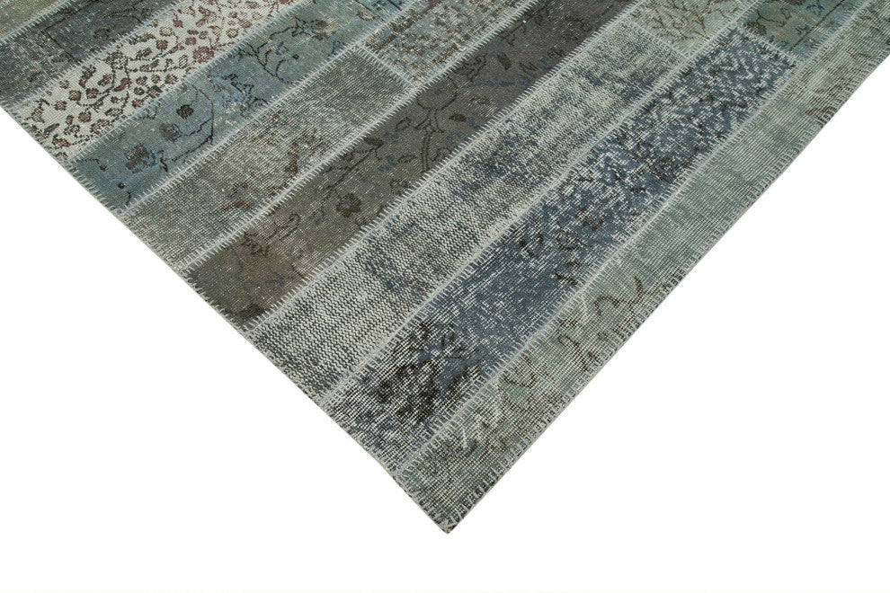 Rug N Carpet - Hand-Knotted Anatolian 6' 8" x 10' 0" Wool Patchwork Area Rug