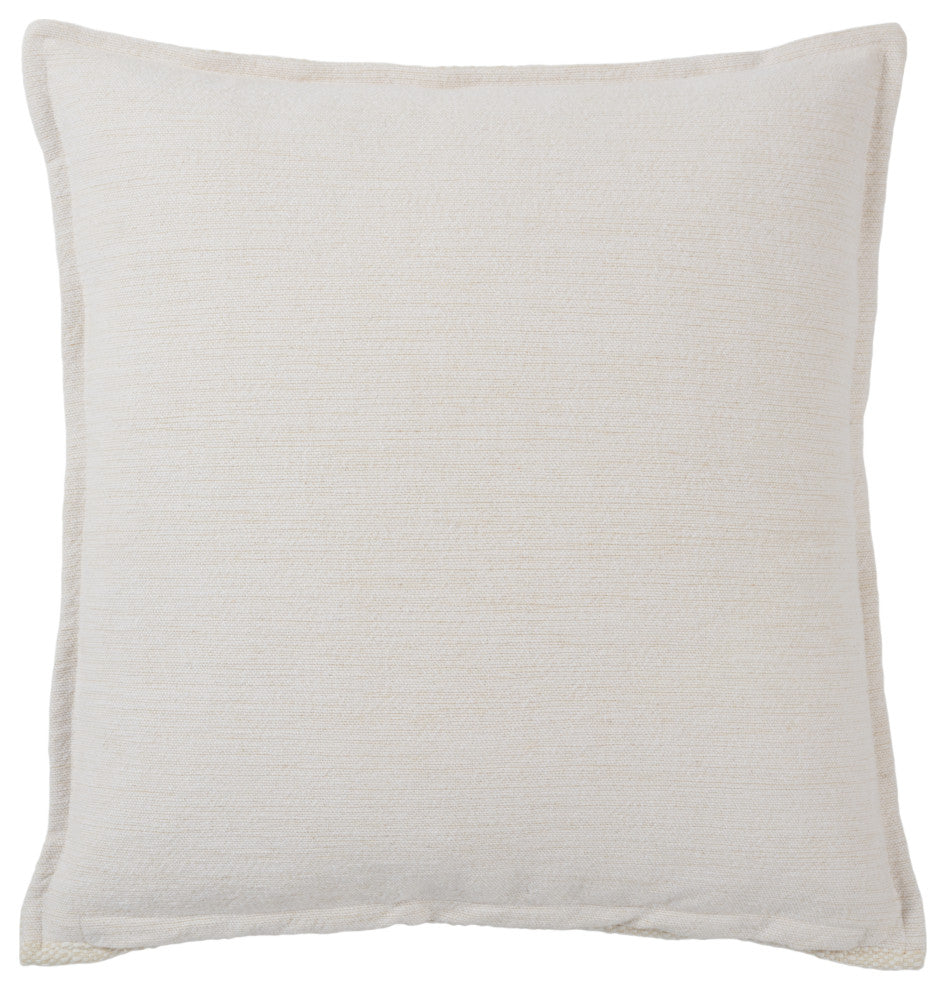 Jaipur Living Ove Striped Cream/Ivory Poly Fill Pillow 22" Square