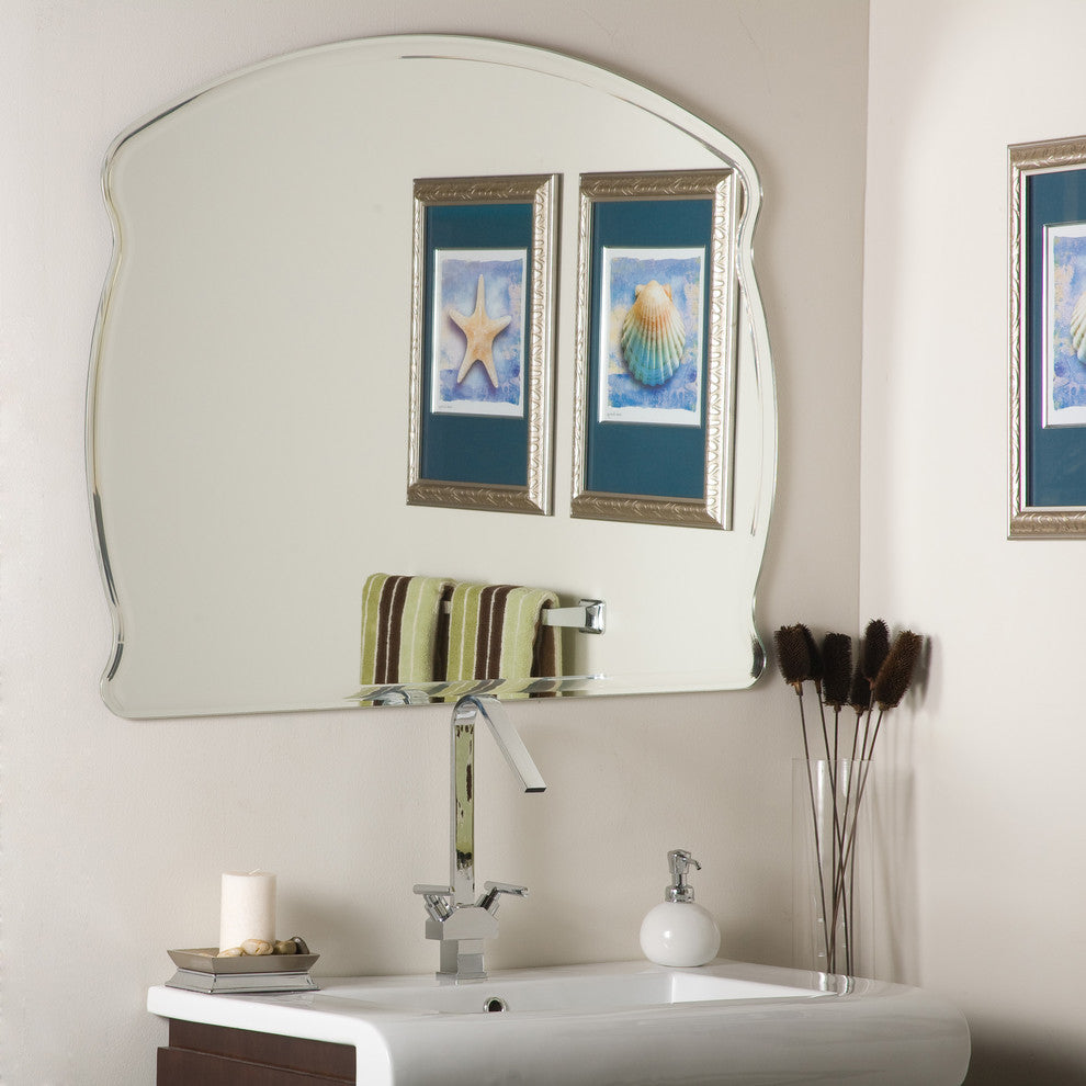 Frameless Wide Wall Mirror