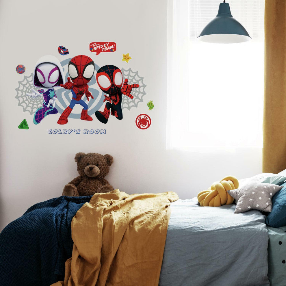 Spidey and His Amazing Friends Headboard Peel and Stick Giant Wall Decal