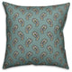 Paisley Pattern, Blue Throw Pillow Cover, 20"x20"