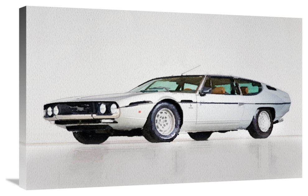 "Lamborghini Espada Watercolor" Fine Art Print