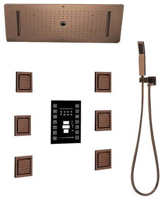 Fontana 4-Way LED Luxury Style Shower Head, Hand-Held Shower