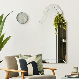 Elegant Beveled Rectangular Wall Mirror, Vanity, Bedroom Mirror, 20"x44"
